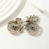 Vintage Romantic Flower Basket Bicycle Brooches For Women Fashion Full Rhinestone Colorful Metal Beauty Brooch Pins Wedding Gift