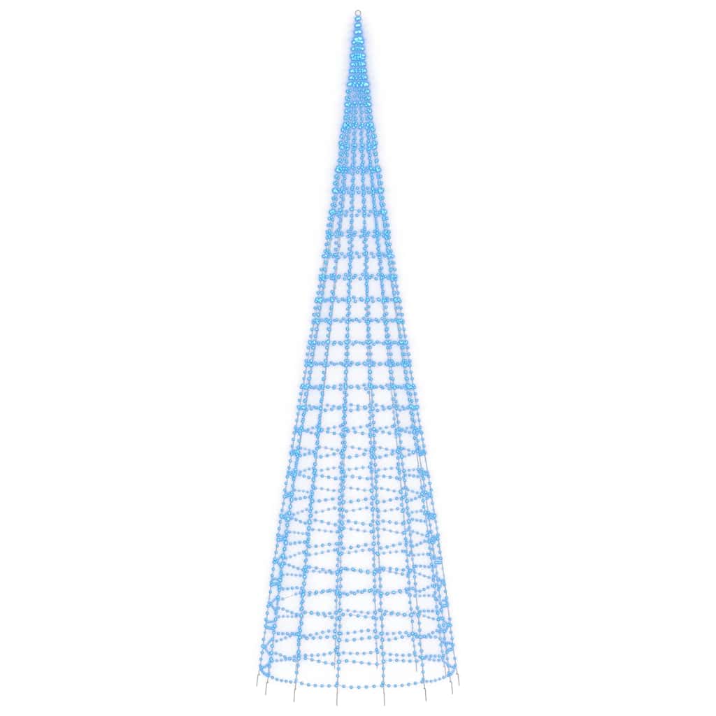 Vidaxl Choinka Z Lampek, Na Maszt, 3000 Niebieskich Led, 800 Cm