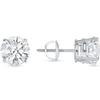 Jewels Prim 6 Ct Round Earrings Studs Solid 18K White Gold Brilliant Cut Screw Back Basket
