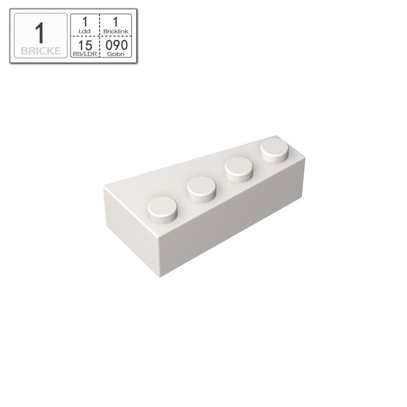 BRICKE 4x2 Left Wedge Brick - Compatible with LEGO 41768 Blocks, DIY Educational Loose Parts
