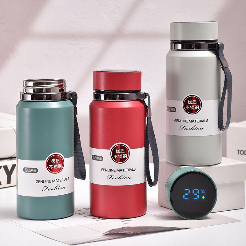 Большая емкость интеллектуальная термокружка 800 мл термосы портативный термос из нержавеющей стали бутылка для воды дорожная кружка для чая офисный термос кружка