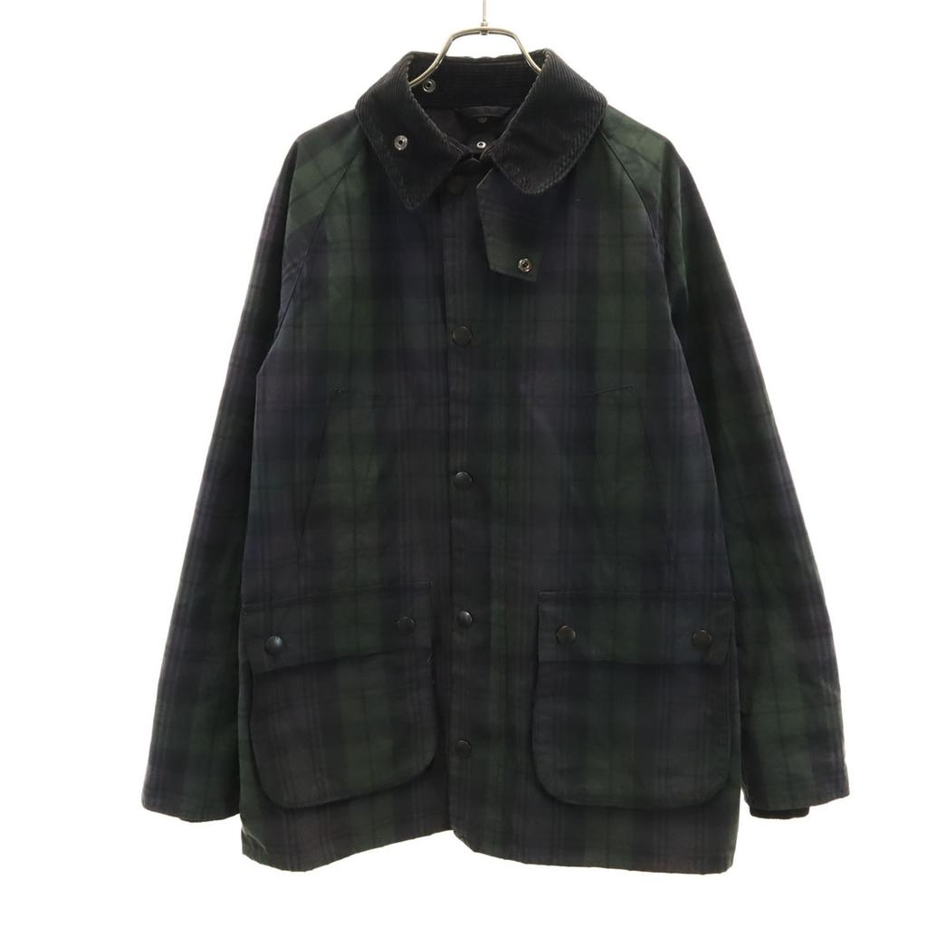 Barbour Black Watch Bedale Oiled Jacket 40 Navy SL BEDALE Men's Used