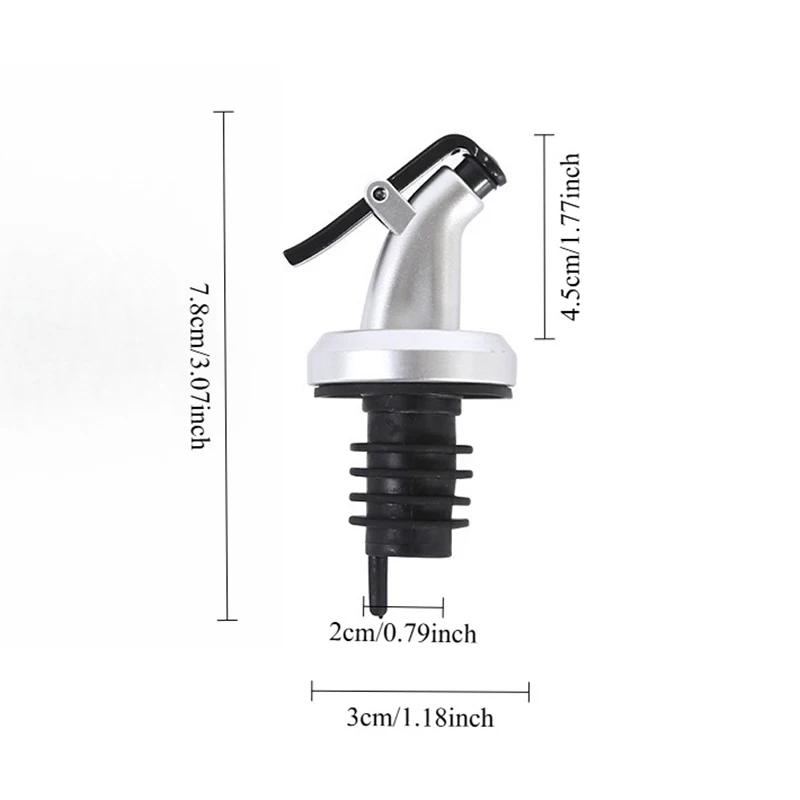 5/10pcs Controllable Oil Bottle Stopper Rubber Seal Leak Prevention Nozzle Sprayer Wine Vinegar Bottles Spouts Kitchen Accessory