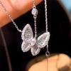 Изысканное колье-подвеска с бриллиантами в виде бабочки - Женская роскошная модная цепочка для ключицы