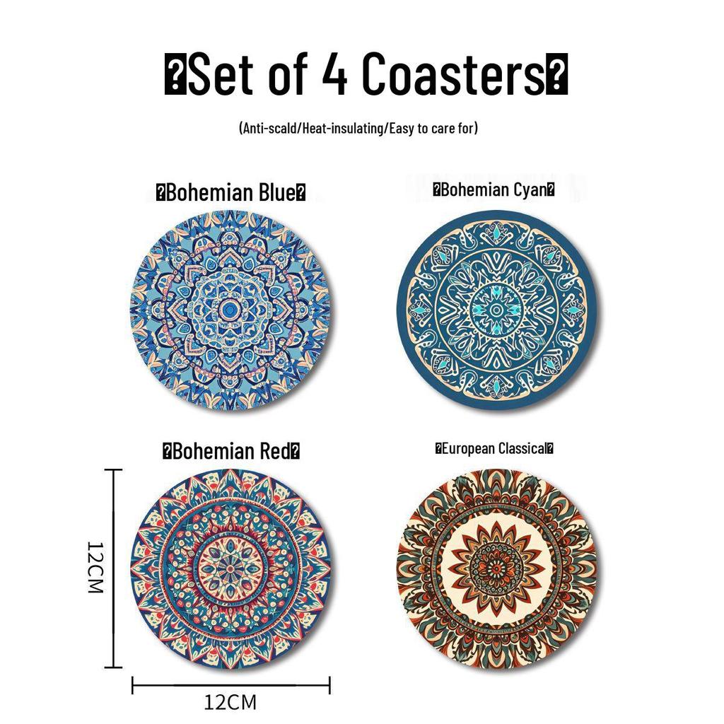Богемная скандинавская круглая термостойкая противоскользящая подставка под тарелку с влагопоглощением