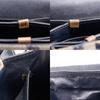 CELINE Old Celine Shoulder Bag Macadam Horse Hardware vintage Navy blue canvas/leather Women Used
