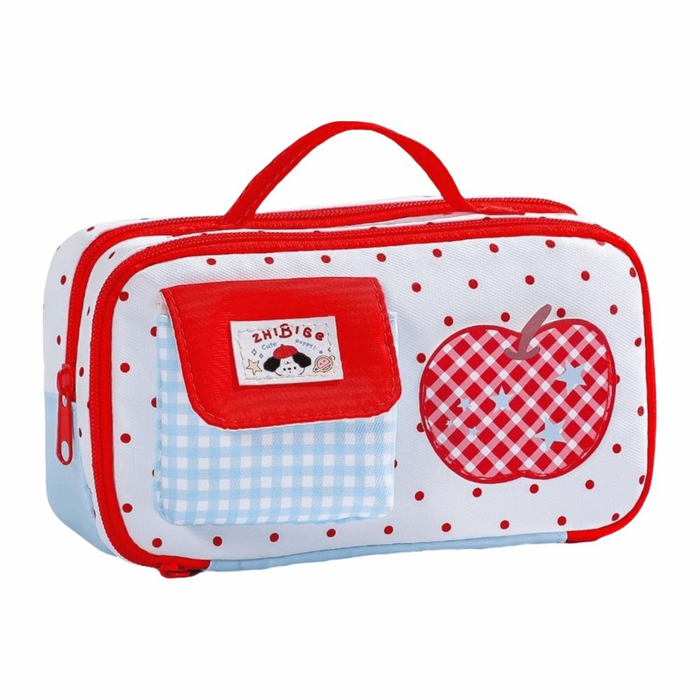 Large Opening Pen Bag Large Capacity Stationery Bag Sweet Pencil Case Gift