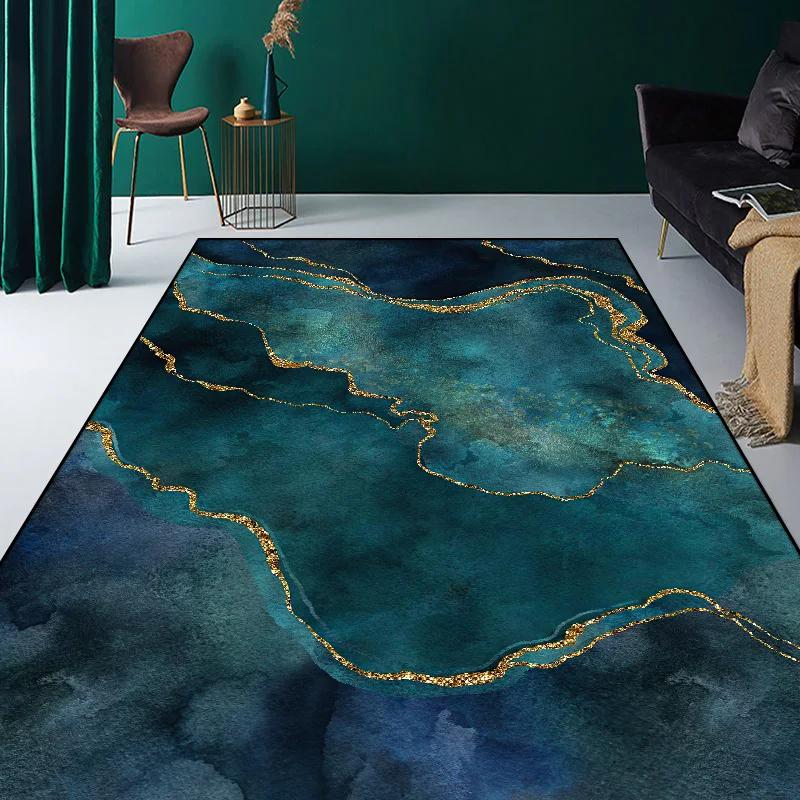 Modern Light Luxury Carpets for Living Room Large Area Green Carpet Hall Sofa Cloakroom Floor Mat Room Doorway Bedside Soft Rug