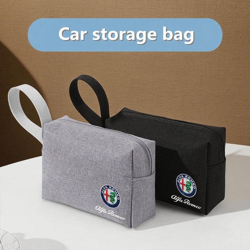 CZOSU1 Car Organizer Bag Portable Digital Storage Bag Protective Cover For Alfa Romeo giulietta 159 mito giulia stelvio 147 Accessories