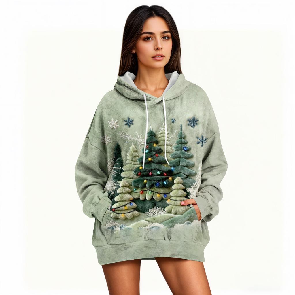 Толстовки для женщин оверсайз зимние плюшевые милые свитшоты пуловер модная осенне-зимняя одежда