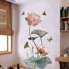 Наклейка на стену, яркая, легко наклеиваемая, износостойкая, прочная, с цветочным принтом, декоративная наклейка для окна для дома