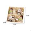 12 X Christmas Hanging Decorations Tree Pendants with Hole And Rope Wooden Cutouts for