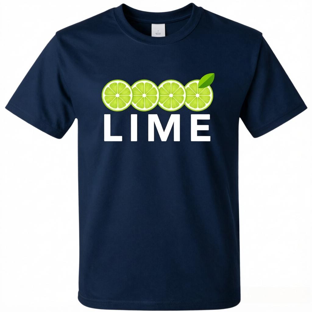 Lime Fresh Lime Slices Print TShirt Unisex Unisex Casual Cotton Tee Short Sleeve Citrus Fruit Graphic Unisex Tops