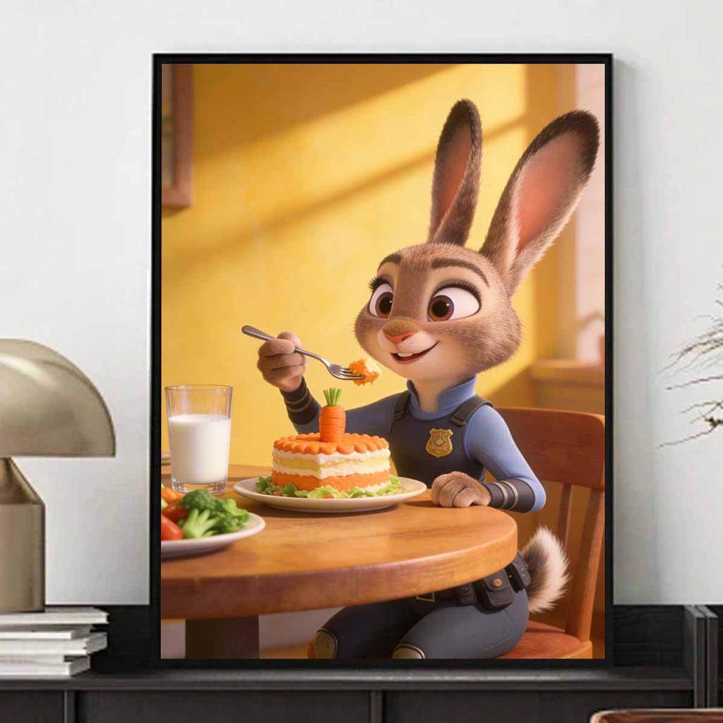 Disney Алмазная живопись ручной работы DIY плоская 5D Джуди Хопс ест торт картина искусство домашний декор