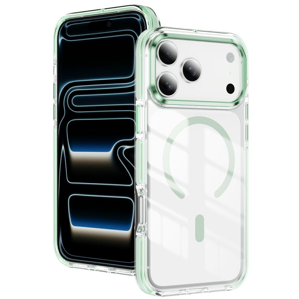 For iPhone 17 Pro Max Case Compatible with MagSafe TPU PC Acrylic Shockproof Clear Phone Back Cover