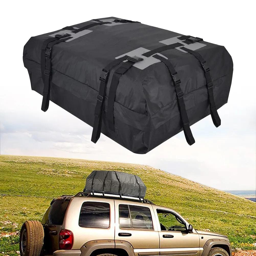600D Oxford Cloth Waterproof Car Roof Top Rack Carrier Cargo Luggage Bag Luggage Storage Cube Bag Travel Luggage Box Top Carrier