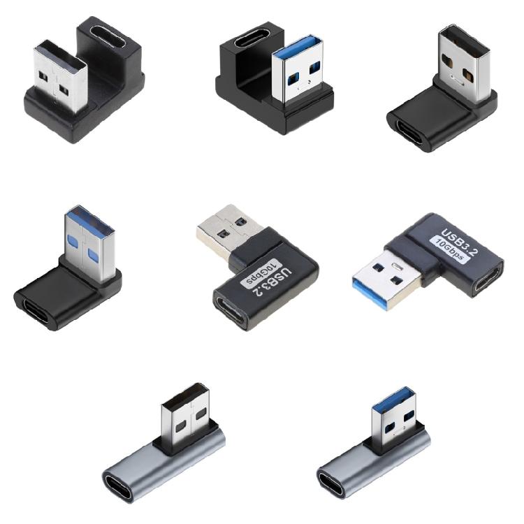 Конвертер Type C Female на USB 3.0 Male 10 Гбит/с Type C на USB 3.0 90 градусов
