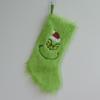 New Christmas Tree Decor Funny Green  Christmas Socks Green Hair Monster Decor Children's Christmas Gifts Socks Candy Bags