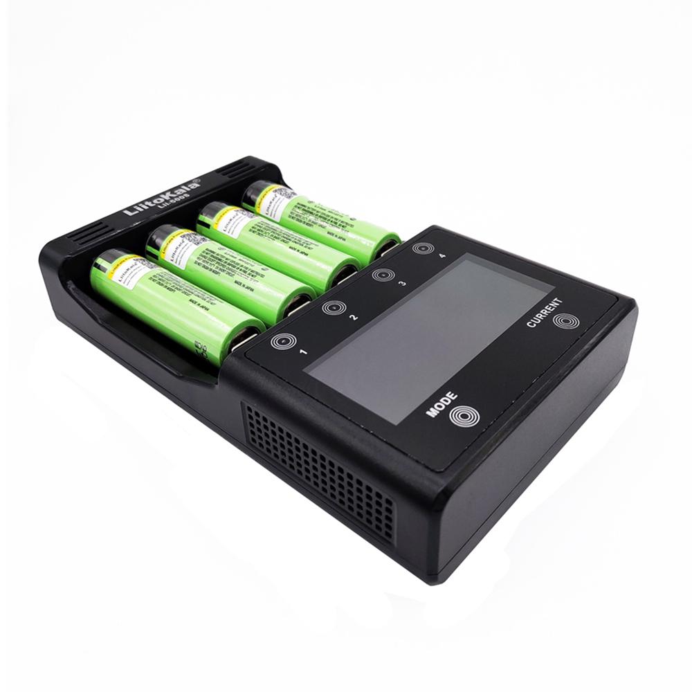 Lii-500S 18650 зарядное устройство 4 слота ЖК-дисплей сенсорное управление для Lithium/NiMH 26650 AA A