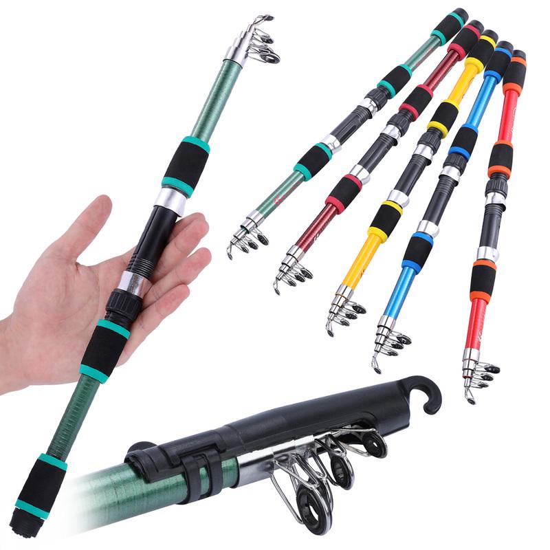 SOUGAYILANG 1 шт./2 шт./3 шт/4 шт/5 шт 1,5 м/1,8 м удочки 5 цветов переносная телескопическая спиннинговая удочка для ловли карпа