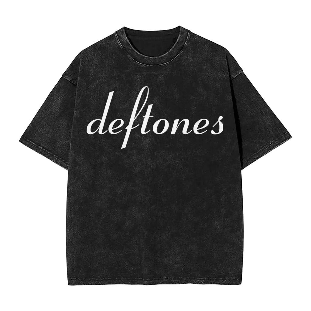 Новое поступление Мужская одежда Ohms Белый Пони Deftones Рок-группа Стиранная Футболка с коротким рукавом с круглым вырезом Y2k Мужская одежда Camisetas