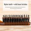 Компактная складная расческа из щетины кабана для макияжа, укладки волос и придания объема волосам