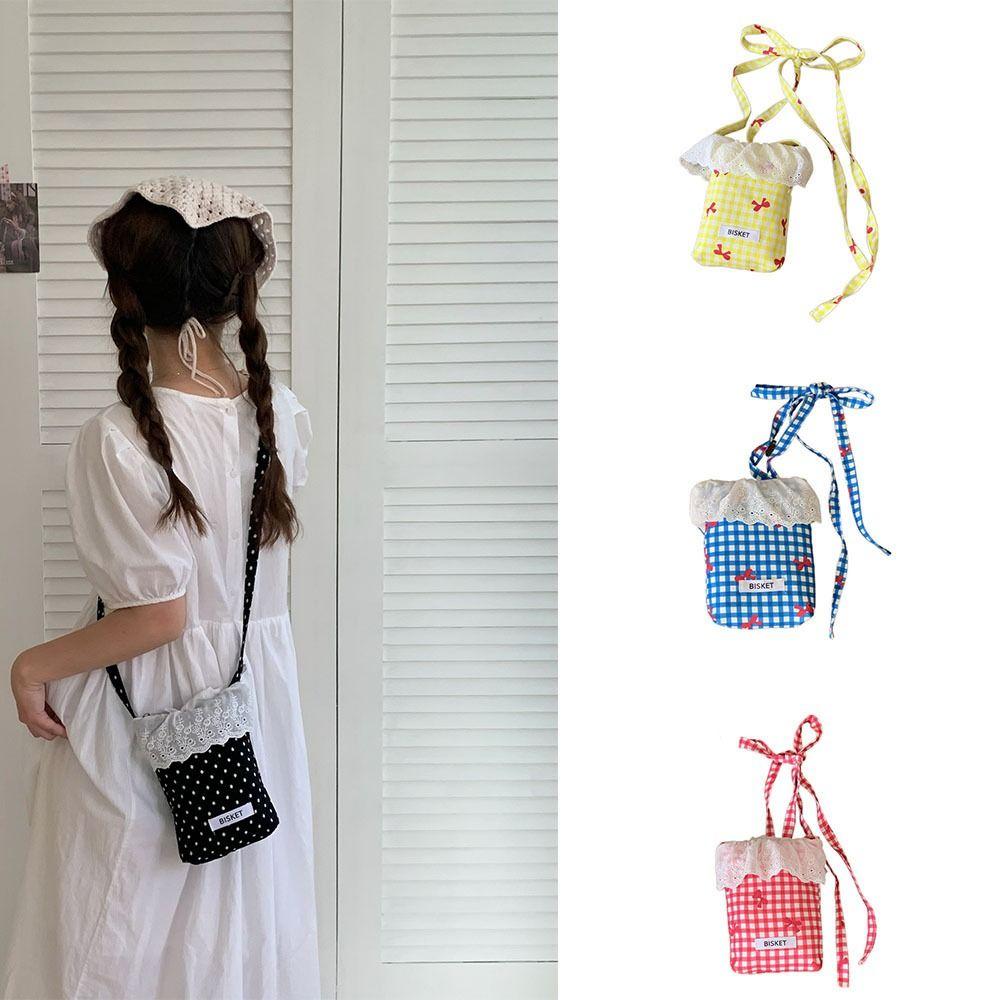 Large Capacity Mobile Phone Bag Bow Tie Element Women Crossbody Bag Shoulder Bag  Travel
