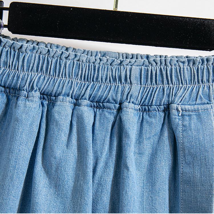 Женская летняя юбка-бюстье из денима с высокой талией, юбка с асимметричными складками и запахом