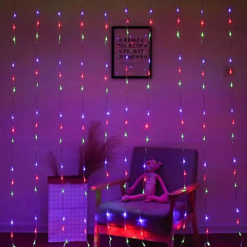 Светодиодные гирлянды-сетки с эффектом водопада: Уличные водонепроницаемые гирлянды для фестивальной декорации и создания романтической атмосферы