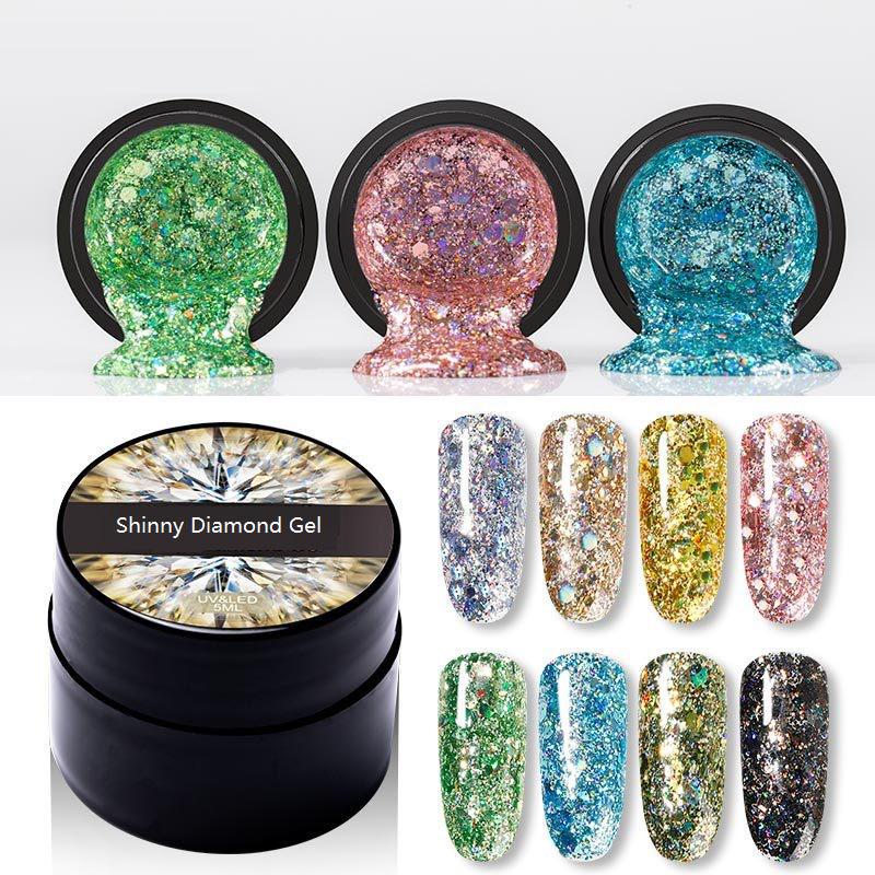 Гель-лак для ногтей блестящий платиновый дизайн ногтей для маникюра полигель базовое покрытие грунтовка лаки