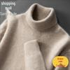 2025 Men's Thick Cashmere Roll Neck Sweater - Business Casual Long Sleeve Pullover