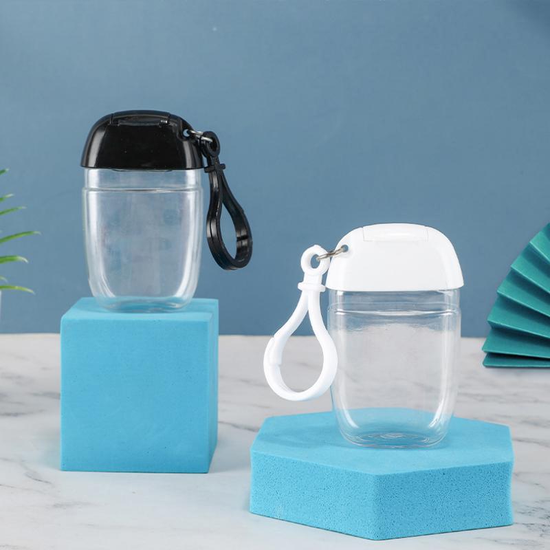 Portable 30ml Leak Proof Refillable Bottle with Keychain Clip Convenient for Outdoor and Office Use