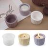 Candle Cup Silicone Mold DIY Stripe Jars Bottles Storage Boxes Gypsum Concrete Epoxy Resin Flower Pots Mould Home Decor