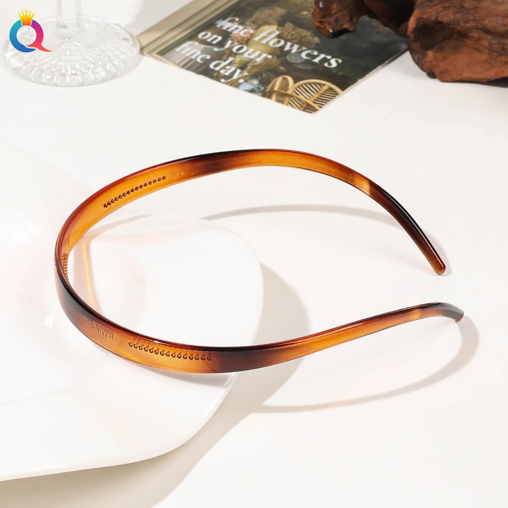 Нескользящая зубчатая повязка на голову с нажимом на волосы, челка, сломанная повязка на голову, простая черная коричневая повязка на голову для женщин