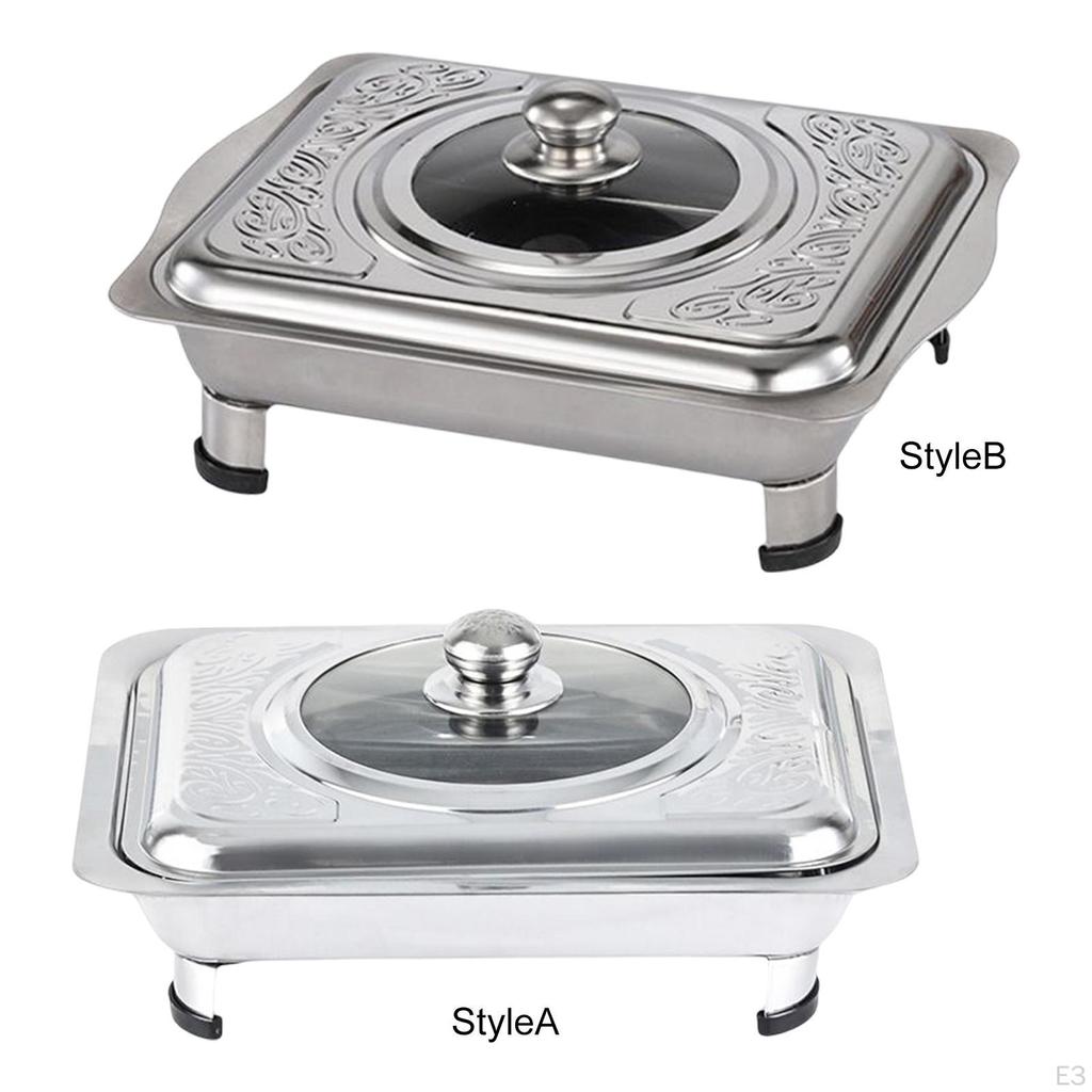 Chafing Dishes Buffet Food Warmer with Lid Stainless Steel