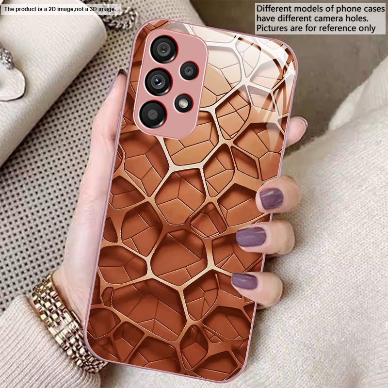 Hexagonal honeycomb core For Samsung S22 S8 S9 10 20 Ultra S21 Pro S22 Plus S23 FE S24 Ultra S25 Edge S25Ultra Glass Phone Case