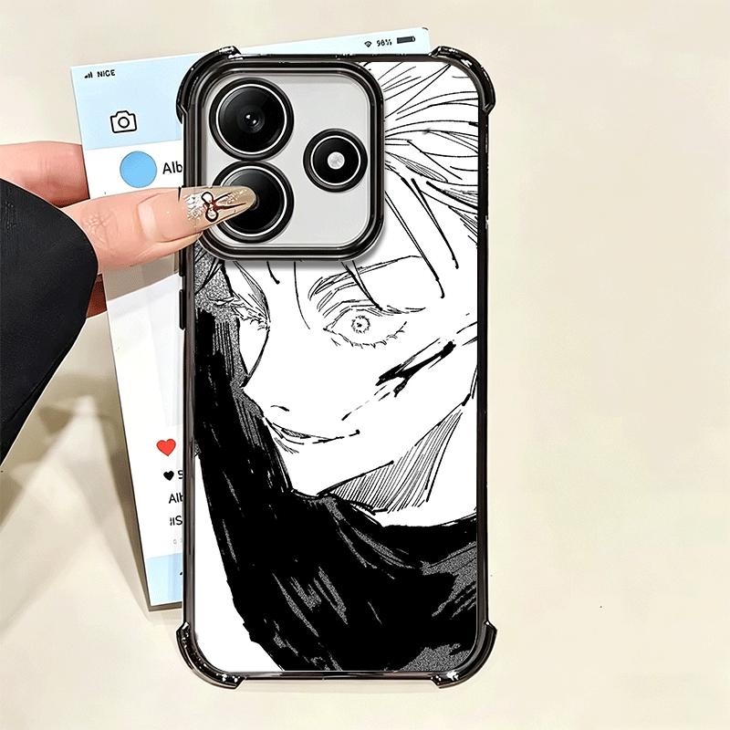 Крутой Черный JUJUSU Аниме Мягкий Чехол Для Телефона Для Xiaomi Poco X7 X8 Pro Max X6 X5 X3 F8 Ultra F7 M8 M7 M5S Redmi 15C 15A 15 14C 13C 12