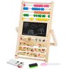 Wooden Kids' Writing & Drawing Board with Abacus and Calculator for Early Education