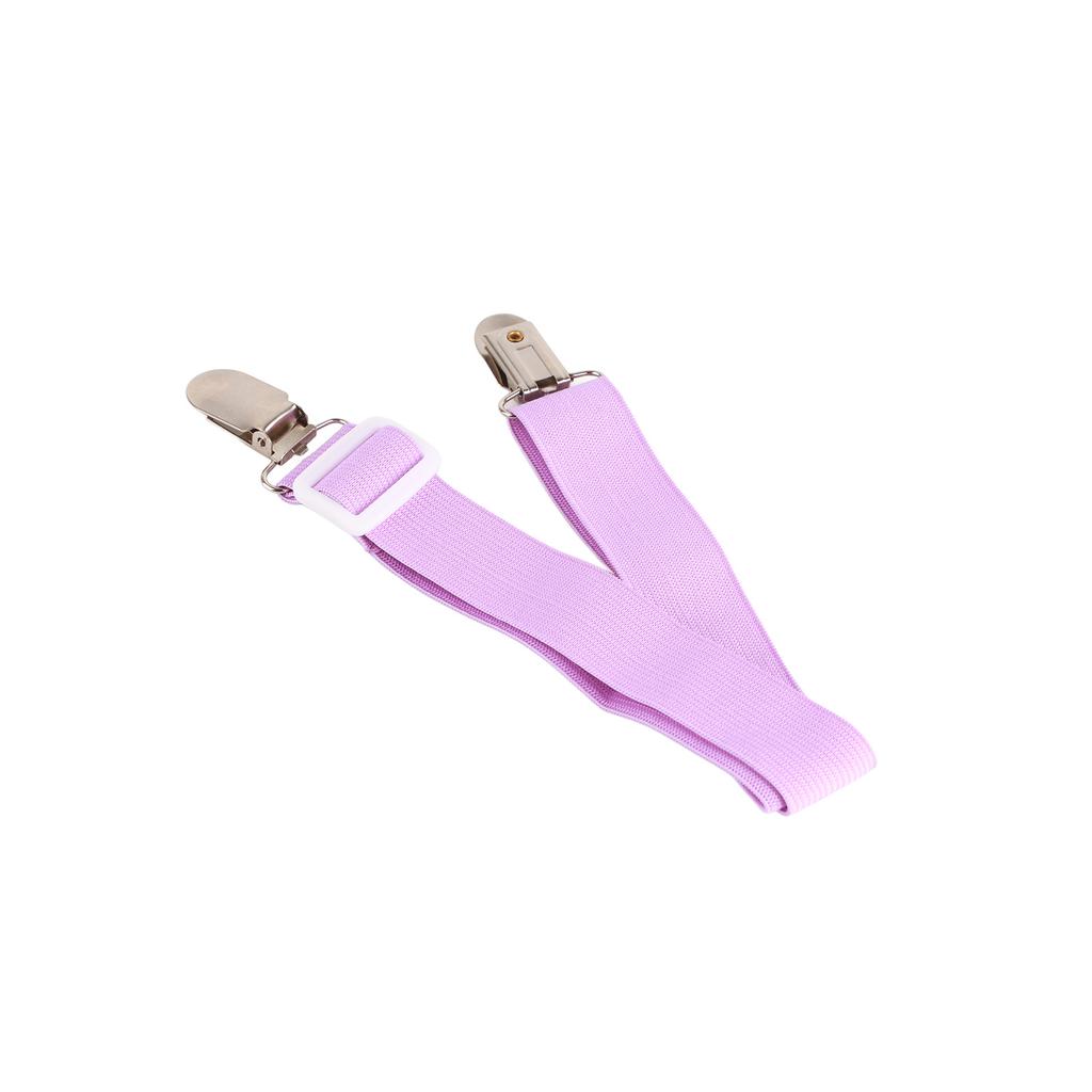 2Pcs Multipurpose Bed Sheet Clip Straps Gripper Non Slip Fasteners Mattress Holder (Purple)
