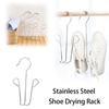 Подвесная сушилка для обуви, крючок для сушки обуви из нержавеющей стали, переносная полка для обуви