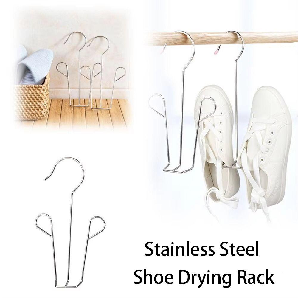 Подвесная сушилка для обуви, крючок для сушки обуви из нержавеющей стали, переносная полка для обуви
