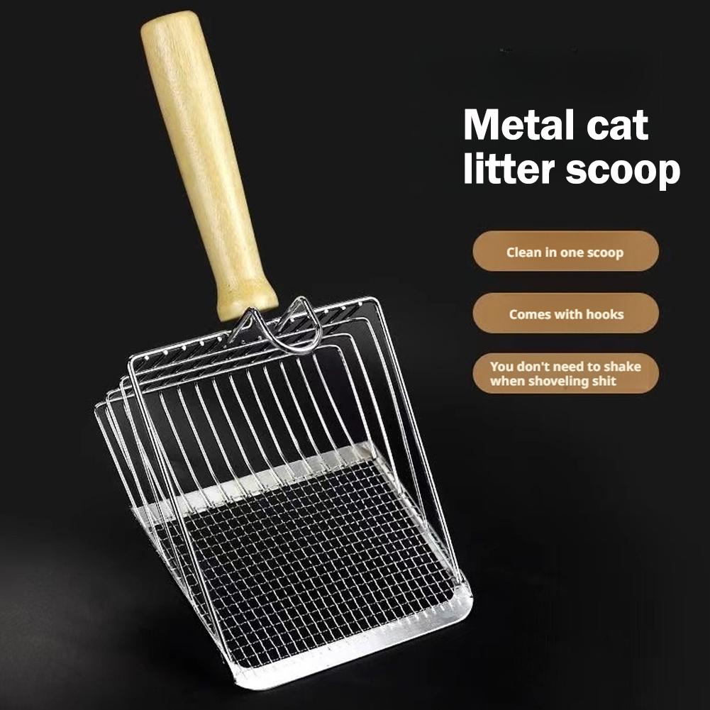 Metal Cat Litter Scoop Cat Sand Shovel Fine Pores Pet Toilet Tools Pets Supplies Poop Shovel Do O8V2