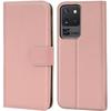 Protective Case - BOOLING - for Samsung Galaxy S20 Ultra - Pink - Leather Effect - Wallet with Card Slots
