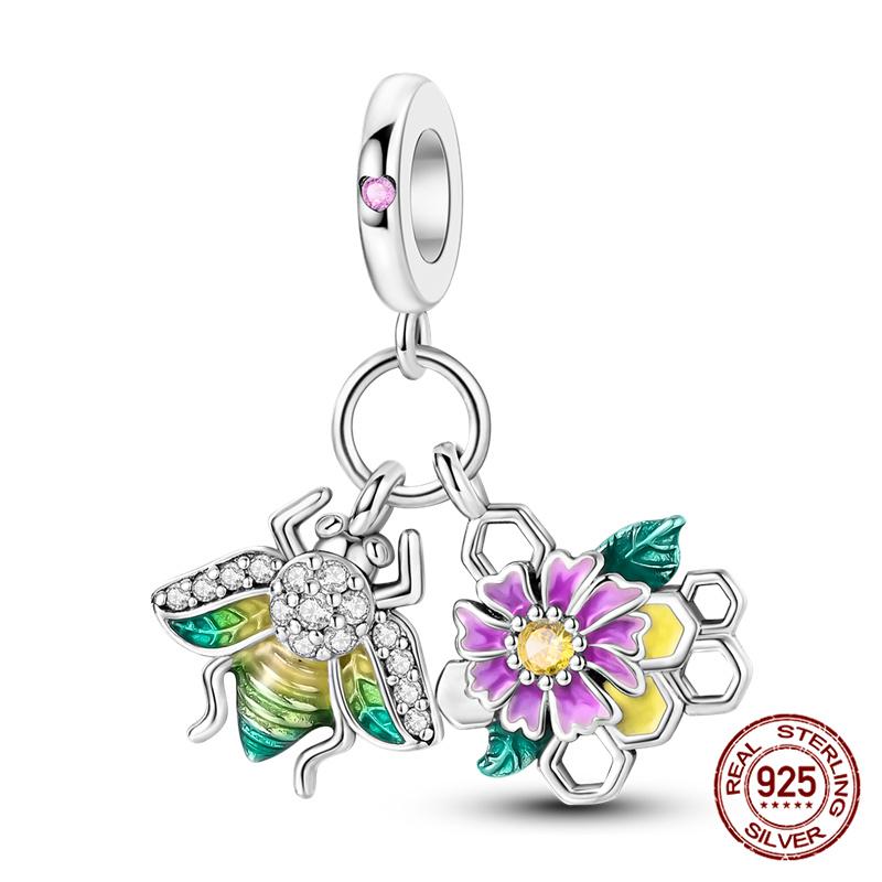 100% 925 silver Animal Series Bulldog Zebra Squirrel Charms Fit Original 925 Bracelet DIY Jewelry Making Women Gift