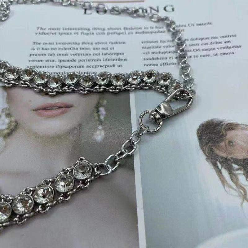 Корейская версия металлической цепочки со стразами, поясная цепочка для женщин, модная универсальная для пальто, свитера, юбки в клетку, ремень, поясная цепочка