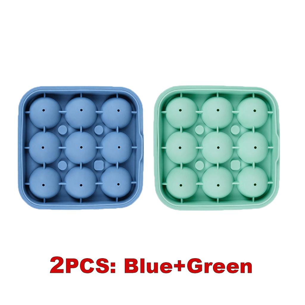 3D Soccer Ball Ice Cube Mold 9 Grids Silicone Football Shape Ice Ball Tray with Lid Reusable Ice Ball Maker for Whiskey Cocktail 6