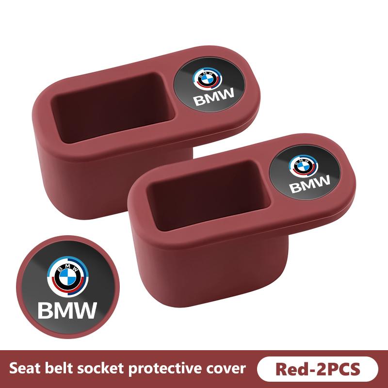 WSQK5 Car Seat Belt Base Protector Anti Scratch Cover Accessories For BMW 1 3 4 5 6 7 Series M X1 X3 Performance Alpina G20 F20