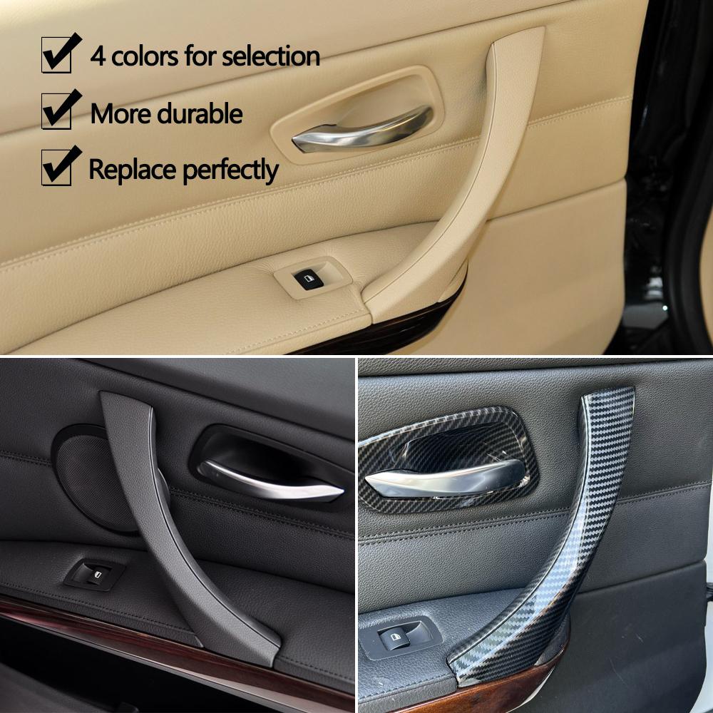 Бежевый, черный, серый цвет, накладка на ручку ручки пассажирской двери для BMW 3 серии E90 E91 E92 316i 318i 320i 325i 328i