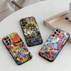 Крутой C-Цветный G-Граффити Чехол для Телефона Для Samsung S25,S24,S21,S22,S23,S30,Ultra,S20,Plus,Других Мягкая Черная Крышка