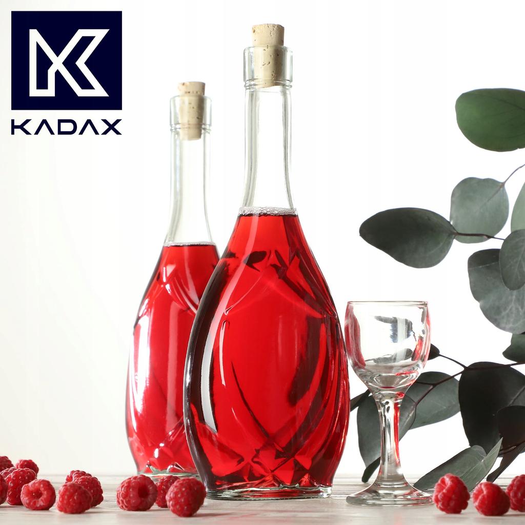 KADAX Стеклянная Бутылка для Вина 500мл с Пробкой Оливковое Масло Уксус Самогон Алкоголь Ликер
